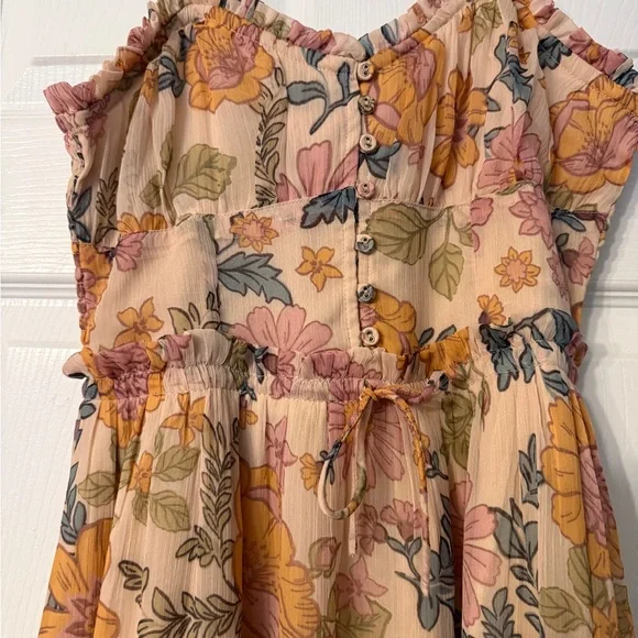 Patrons of Peace Floral Maxi Dress in Pink and Orange - Picture 2 of 5